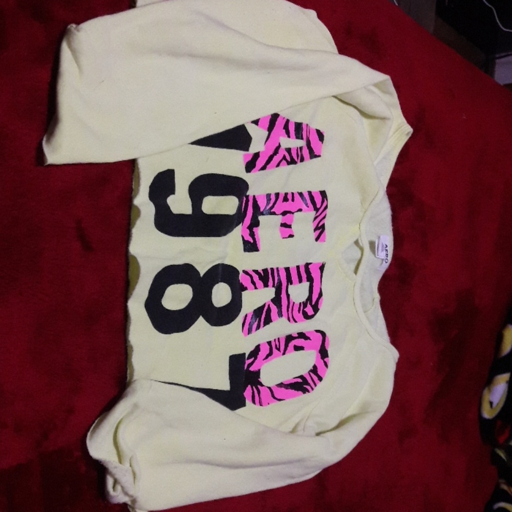 Aeropostale crop mid sleeve top